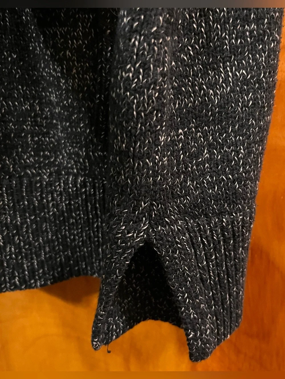 Croft & Barrow Black and White V-Neck Medium-Weight Sweater